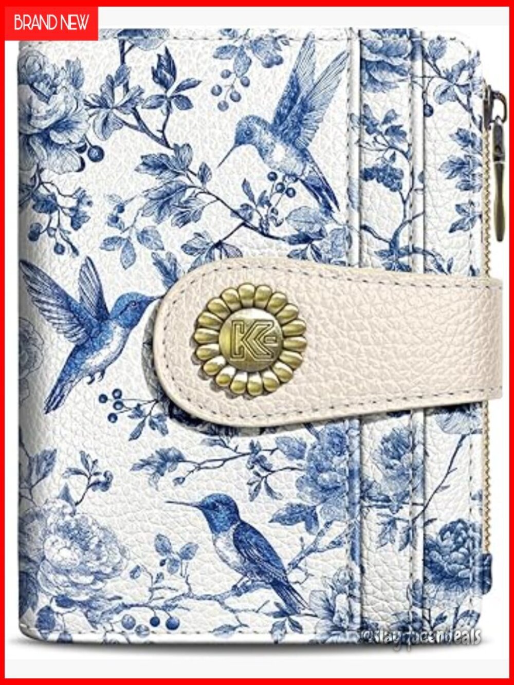 Compact RFID Bifold Wallet with Zipper Coin Pocket 10 Card Slots